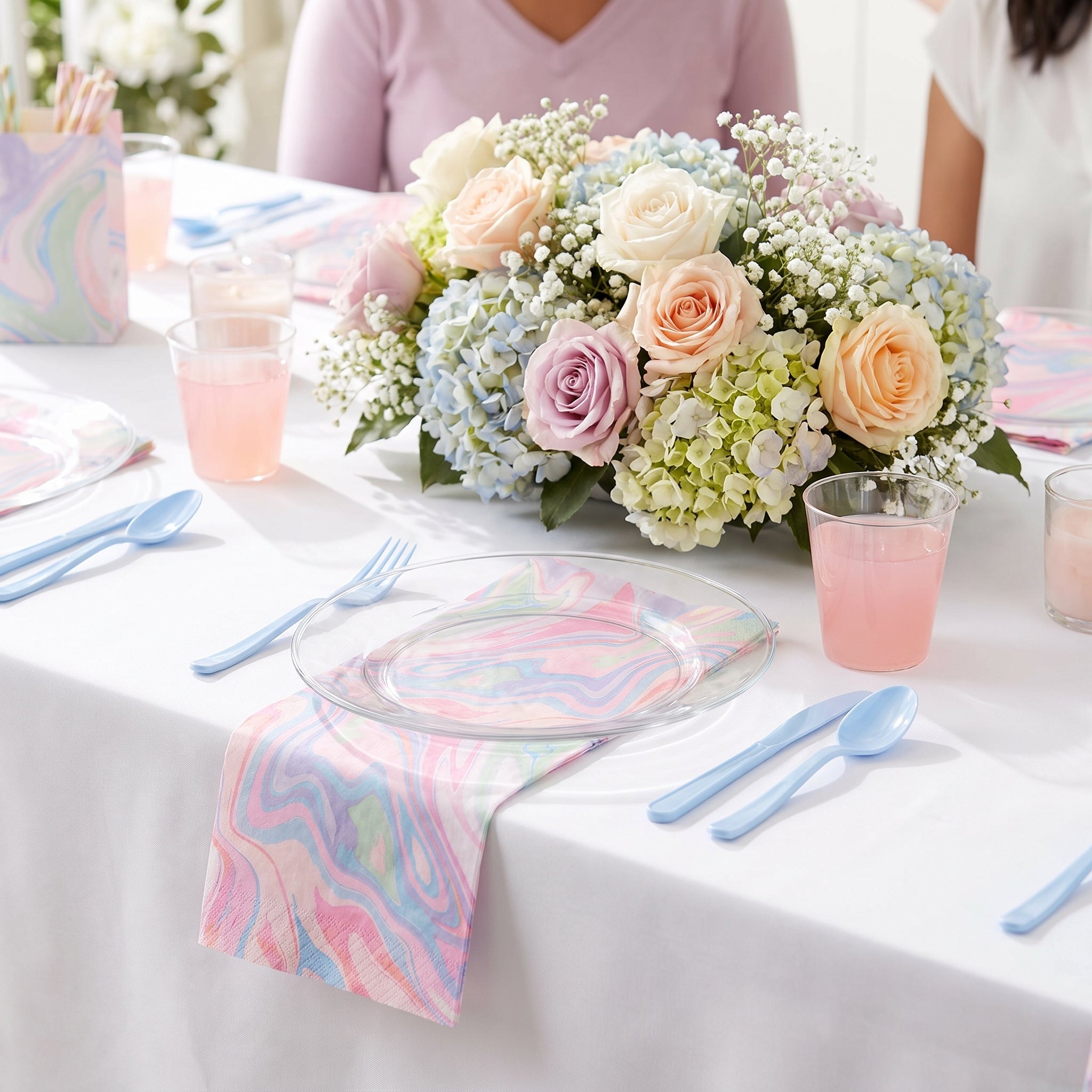 Marble Swirl Luncheon Napkins - 6.5 In. x 6.5 In.