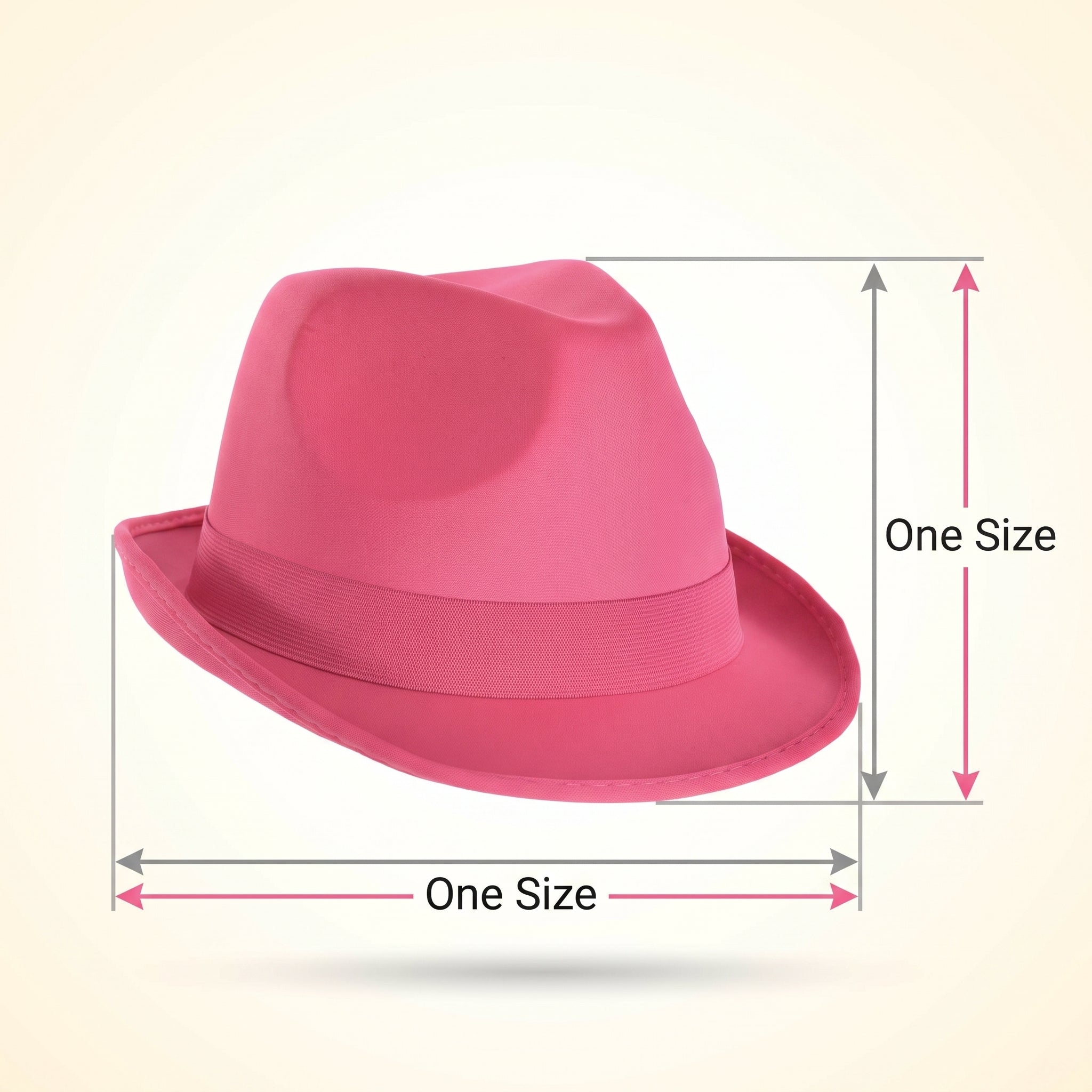 Bright Pink Fedora Hat - Stylish Costume Accessory