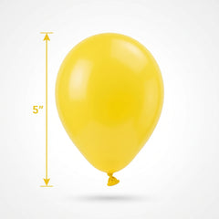Sunshine Yellow Mini Latex Balloons - 5 In. | 50 Pack