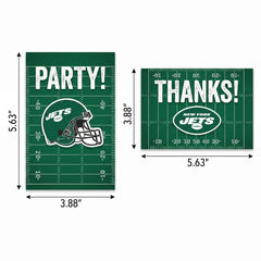 New York Jets Party Invitation and Thank You Card Set