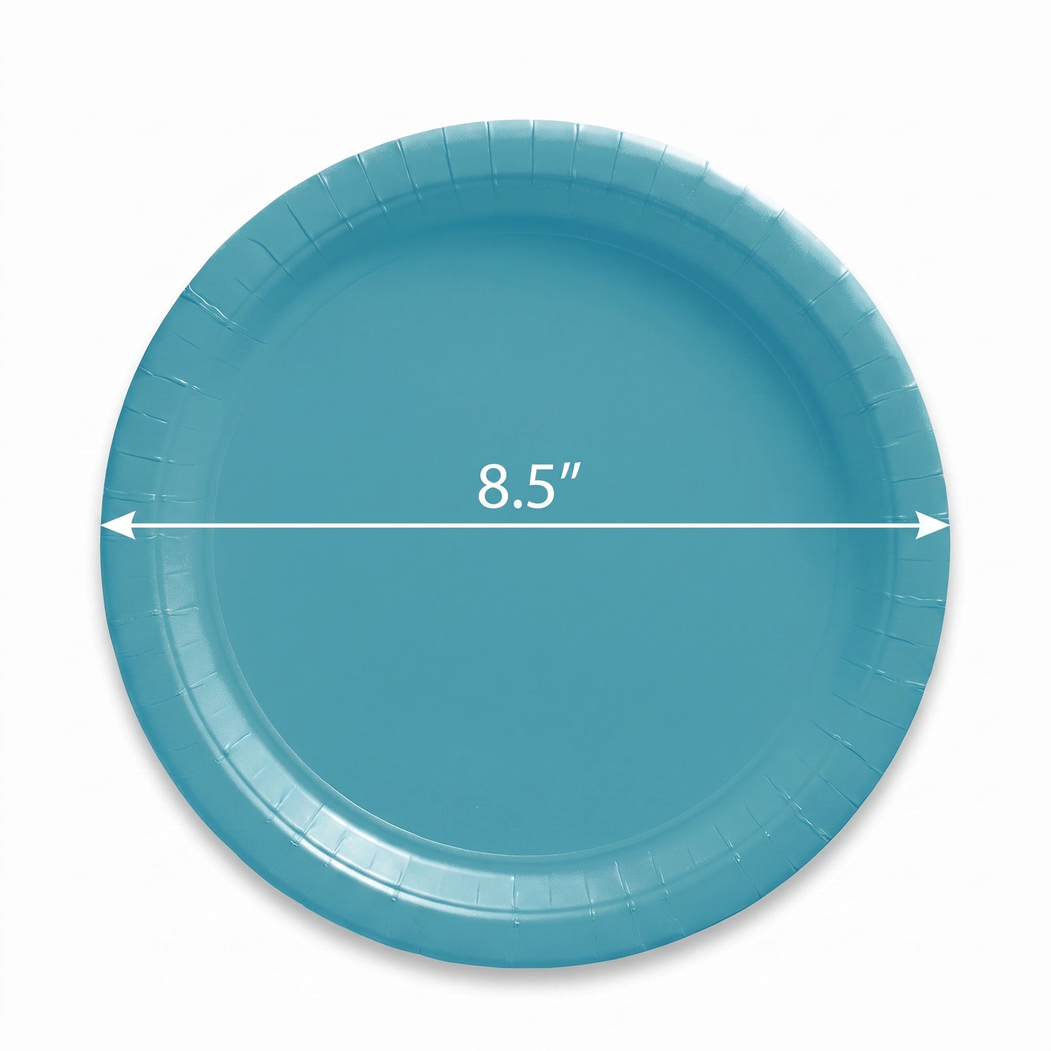 Caribbean Blue Round Paper Plates - 8.5" | 50 Count