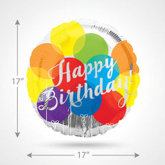 Vibrant 18" Happy Birthday Foil Balloon