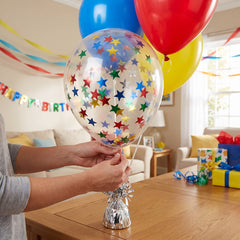 Starry Confetti Latex Balloons - 12" Multicolor, Pack of 6
