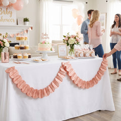 Rose Gold Tissue Paper Garland - 9ft