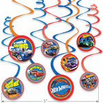 Hot Wheels Swirl Hanging Decorations - 12 Pack
