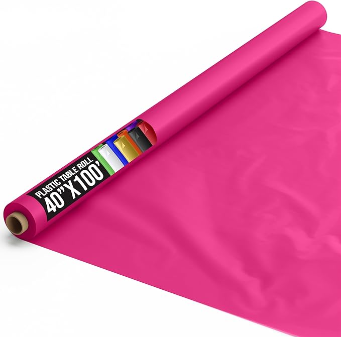 Little Gym - 40 In. x 100 Ft. Hot Pink Table Roll