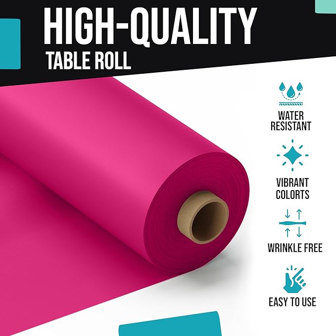40 In. x 100 Ft. Cerise Table Roll | Case of 6