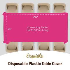 Cerise Table Covers | 6 Pack