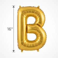 Metallic Gold Letter B Balloon - Air-Filled Foil
