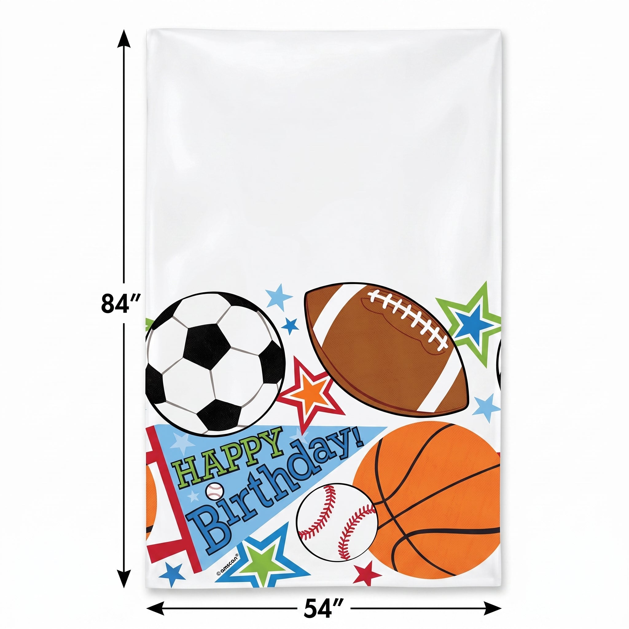 Sports Party Birthday Plastic Table Cover