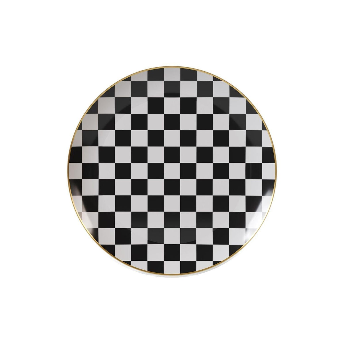 8 In. Checkerboard Design Plastic Plates | 120 Count