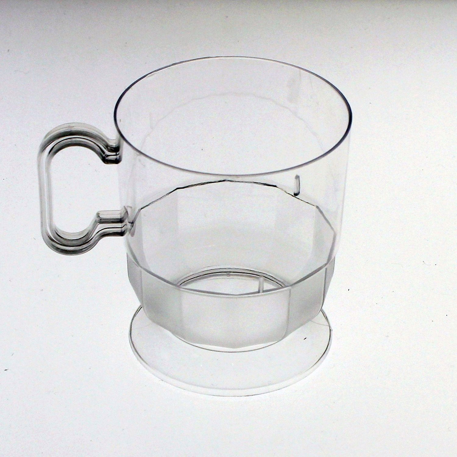 Clear Glazed Plastic Coffee Mugs | 24 Count