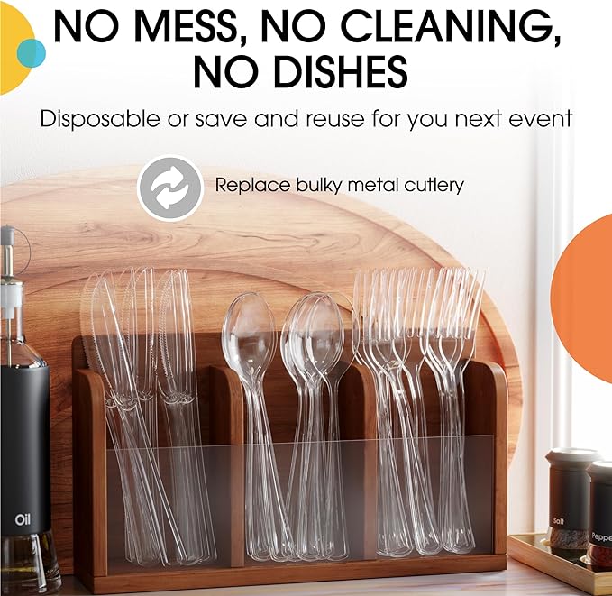 Unleashed - Heavy Duty Clear Plastic Knives | 50 Count