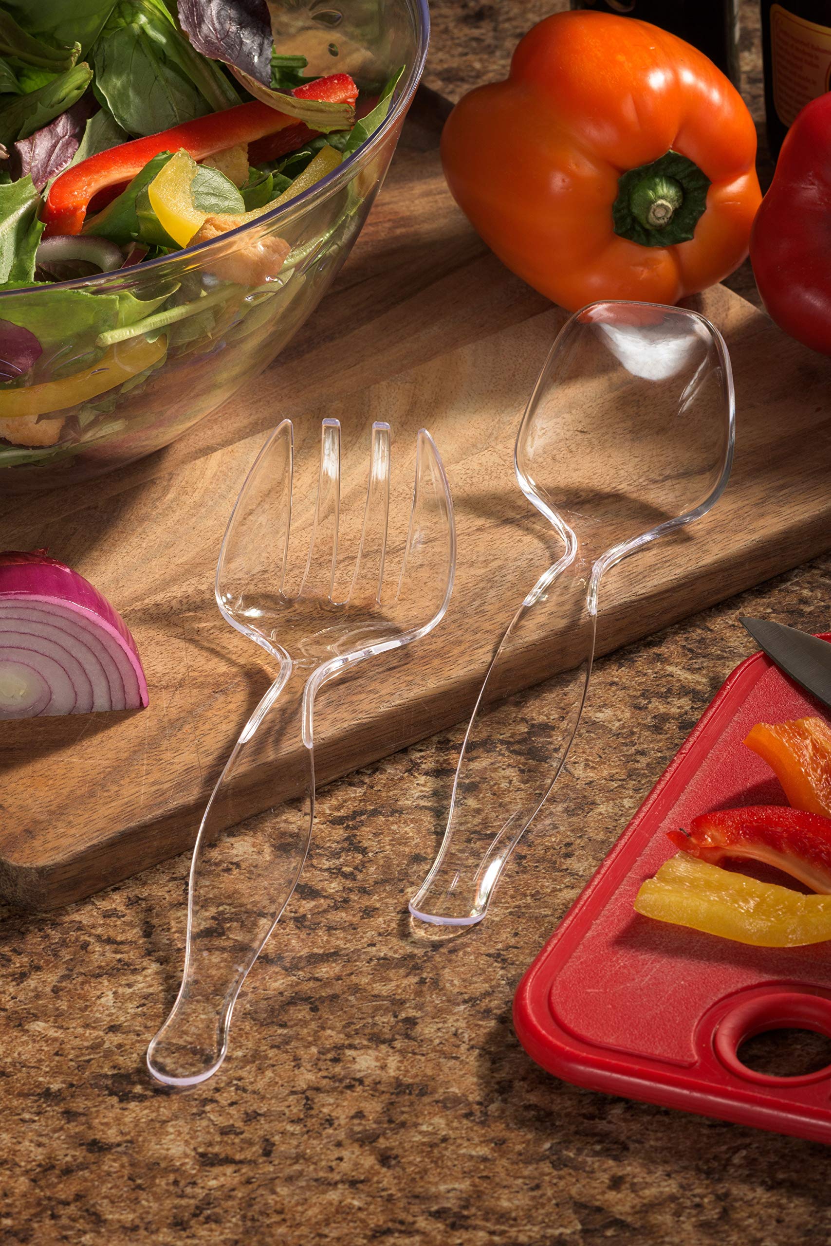 Clear Plastic Serving Forks | 4 Pack