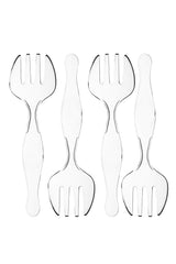 Clear Plastic Serving Forks | 4 Pack