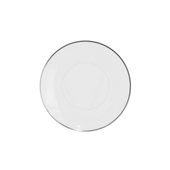 6 In. Clear With Silver Rim Plastic Plates | 120 Count