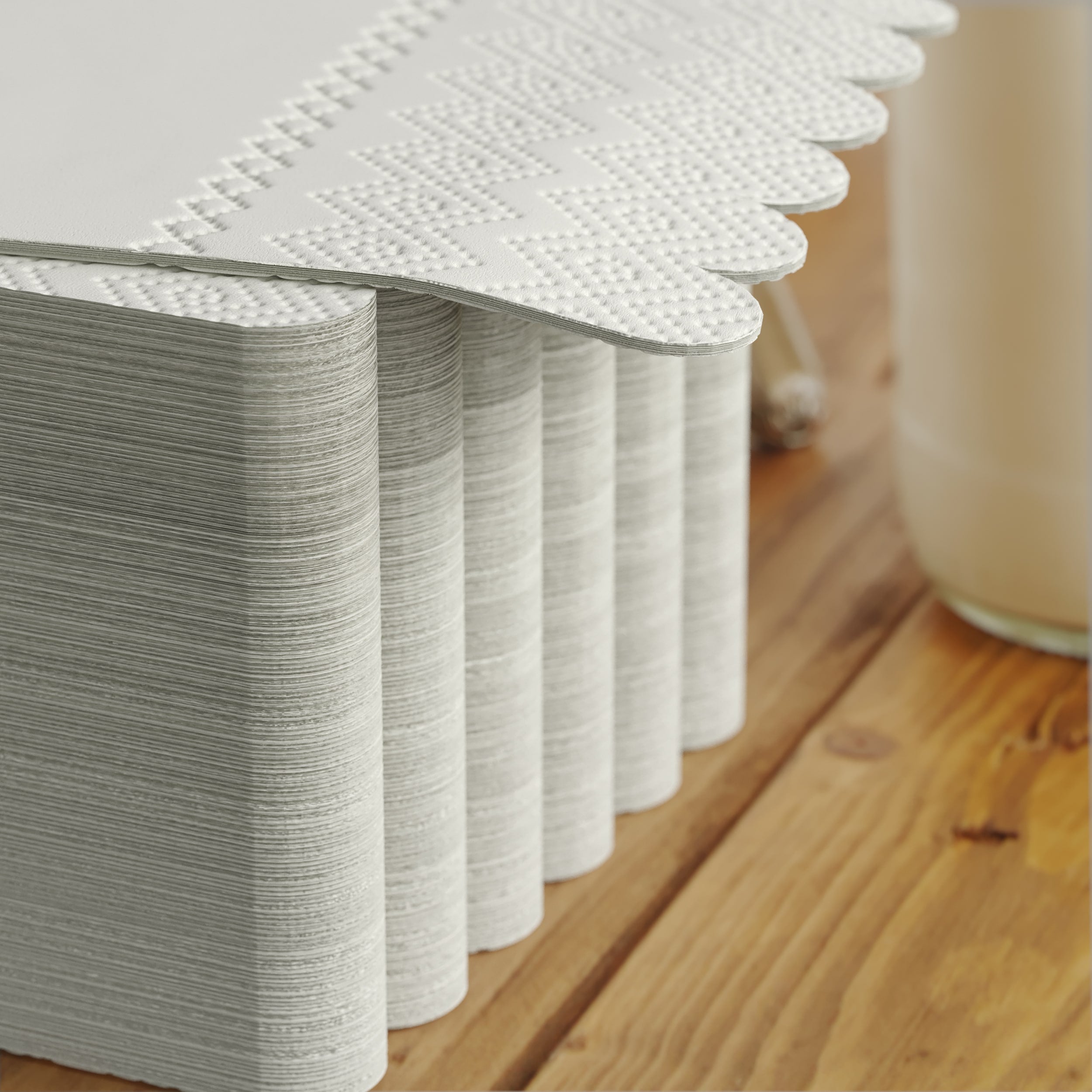 3 Ply Ivory Scalloped Napkins - 20 Ct.