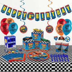 Hot Wheels Deluxe Birthday Party Kit - For 8 Guests