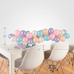 Vibrant Latex Balloon Table Runner Kit - 6 ft