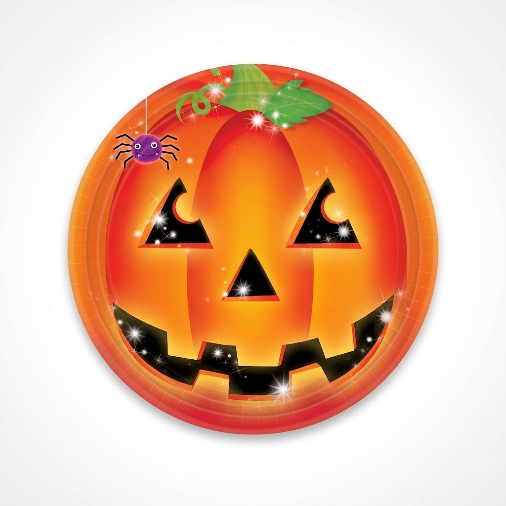 Perfect Pumpkin Halloween Paper Plates - 8.5'' Round