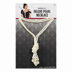 Roaring 20s Deluxe Pearl Necklace - 62" Flapper Costume Accessory