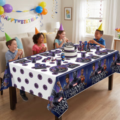 Marvel Black Panther "Wakanda Forever" Plastic Table Cover for Kids' Birthday Parties