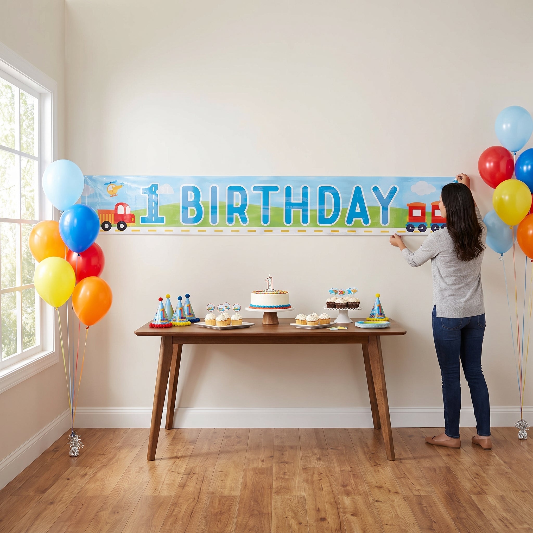 On the Road 1st Birthday Celebration Banner