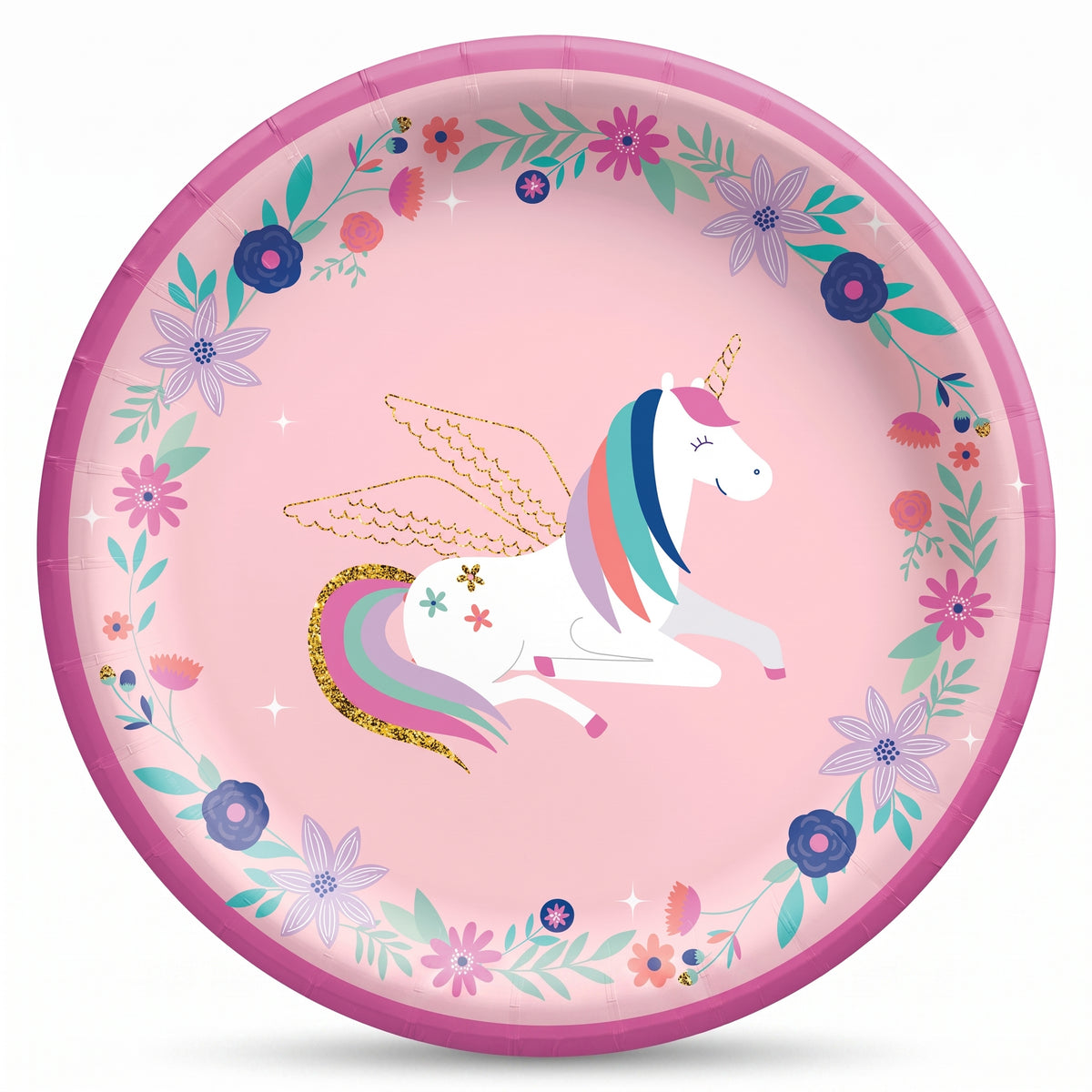Enchanting Unicorn 6.75" Paper Plates - Set of 8