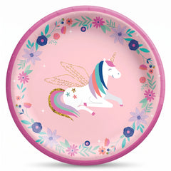 Enchanting Unicorn 6.75" Paper Plates - Set of 8