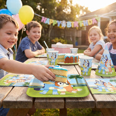 Bluey 7" Square Paper Plates - Kids Birthday Party Tableware