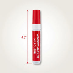 Vibrant Red Window Marker for Team Spirit