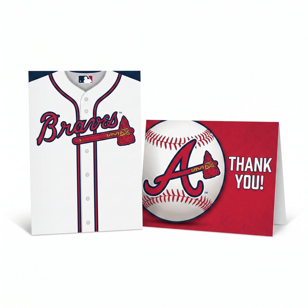 Atlanta Braves MLB Invitation & Thank You Card Set