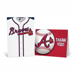 Atlanta Braves MLB Invitation & Thank You Card Set