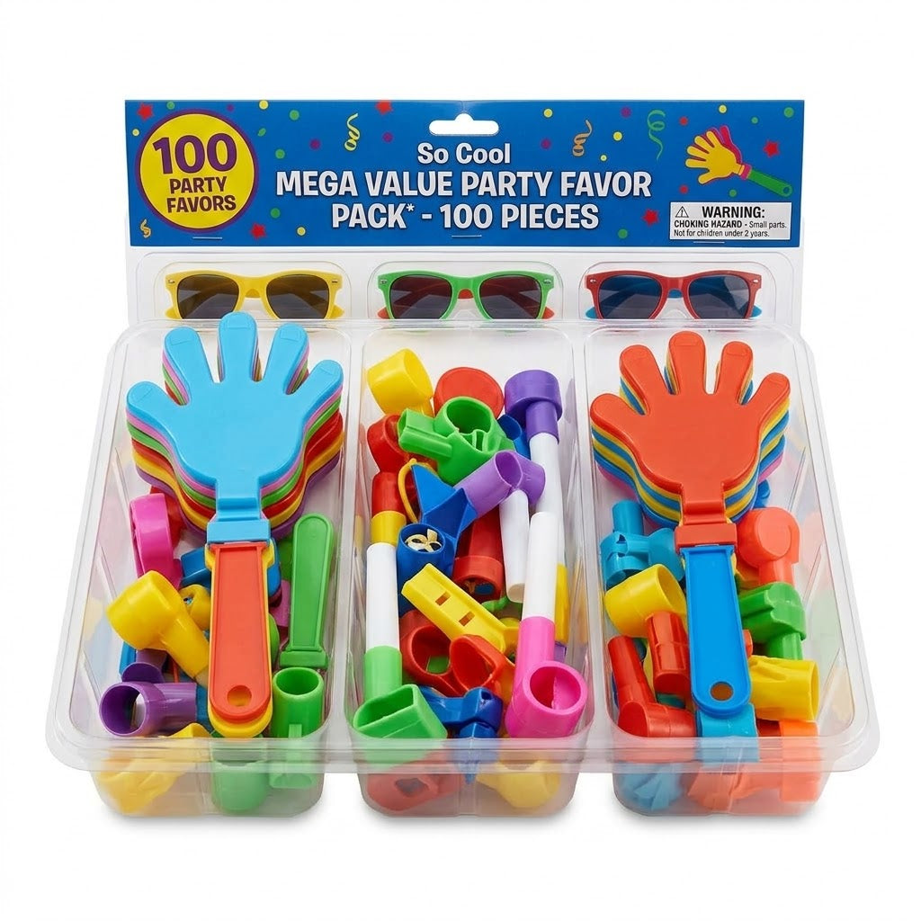 So Cool Mega Value Party Favor Pack - 100 Pieces