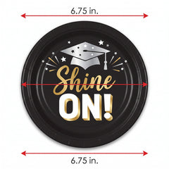 Shine On Graduation Paper Plates - 6.75"