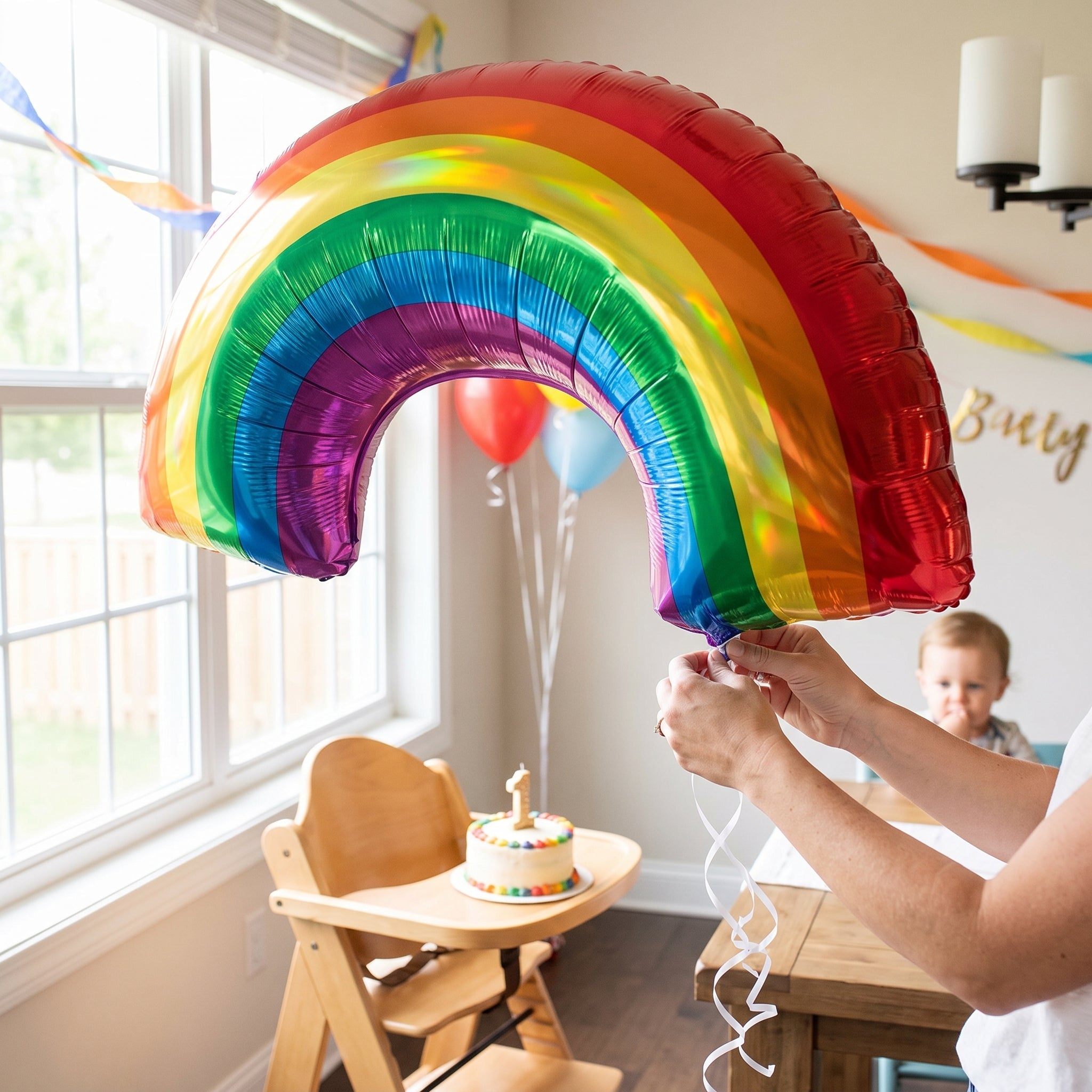 Iridescent Rainbow Super Shape Foil Balloon