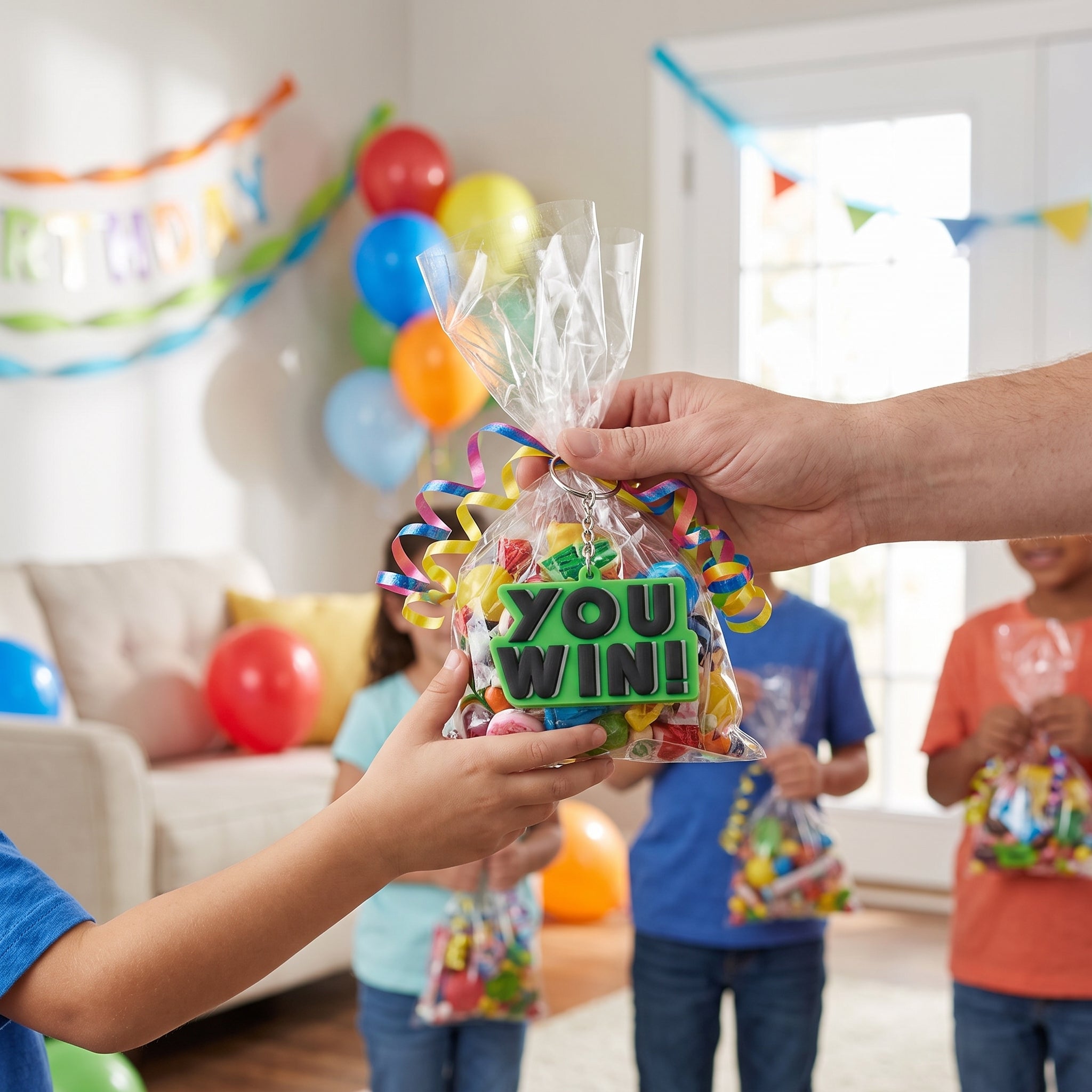 Level Up Gaming Keychains - 8 Pack Party Favors