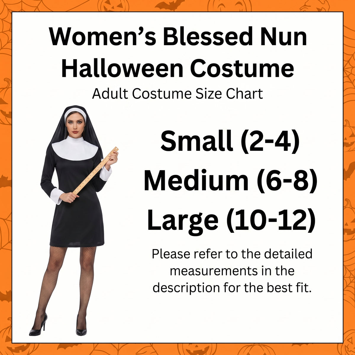 Women's Blessed Nun Halloween Costume - Adult S (2-4)
