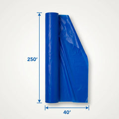 Jumbo Royal Blue Plastic Table Cover Roll - 40" x 250'