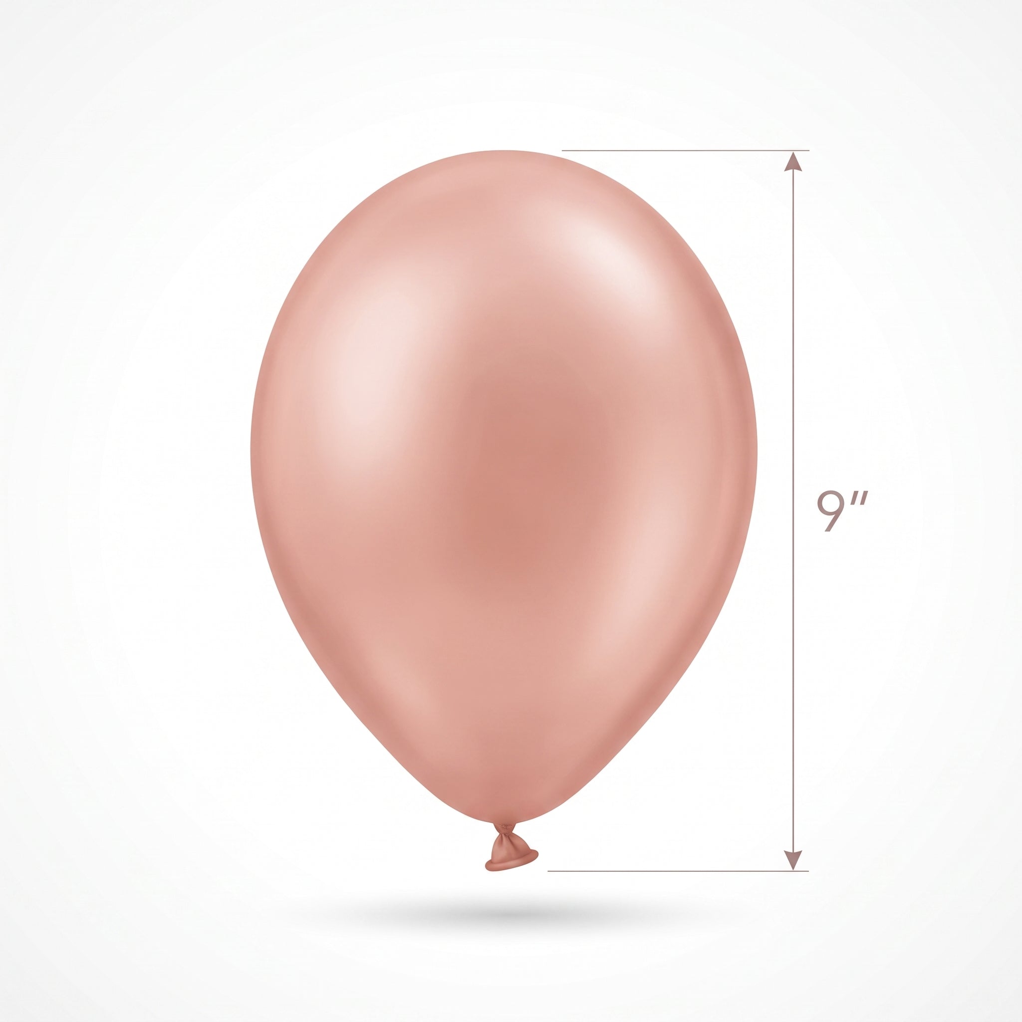 Rose Gold Pearl Latex Balloons, 9-Inch, 20-Pack