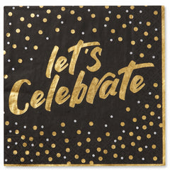 Let's Celebrate Confetti Luncheon Napkins - 6.5 In. x 6.5 In. - 16 Count