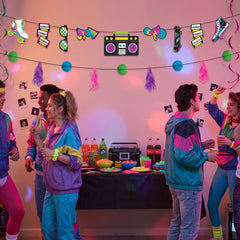Retro 80s/90s Party Banner Set - 2 Piece