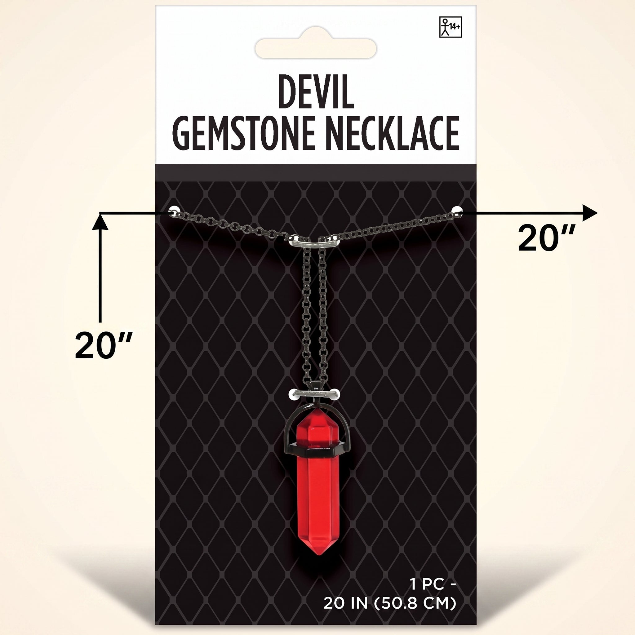 Devil Gemstone Necklace - Halloween Costume Accessory