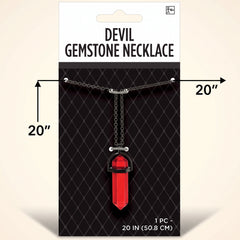 Devil Gemstone Necklace - Halloween Costume Accessory