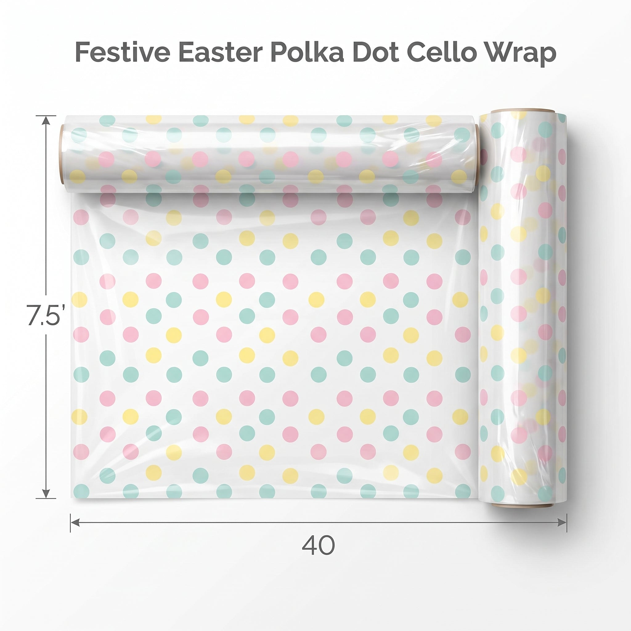 Festive Easter Polka Dot Cello Wrap