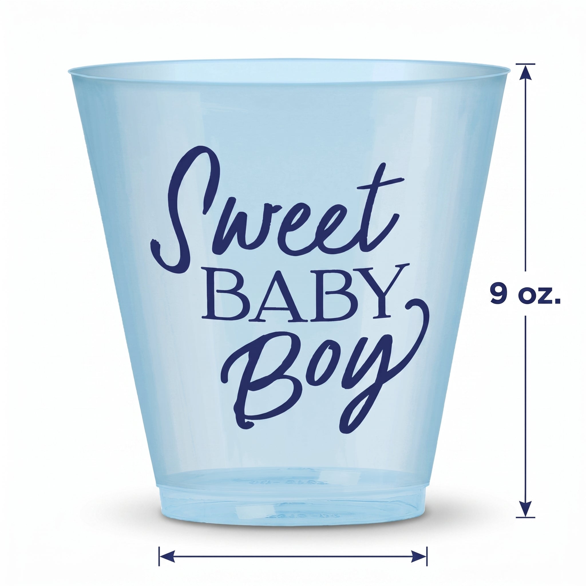 "Sweet Baby Boy" 9oz Plastic Baby Shower Tumbler