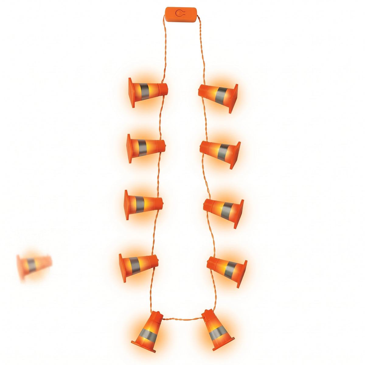 Over-the-Hill Light-Up Construction Cone Necklace