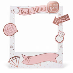 Customizable Blush Rose Gold Bridal Shower Photo Frame Kit