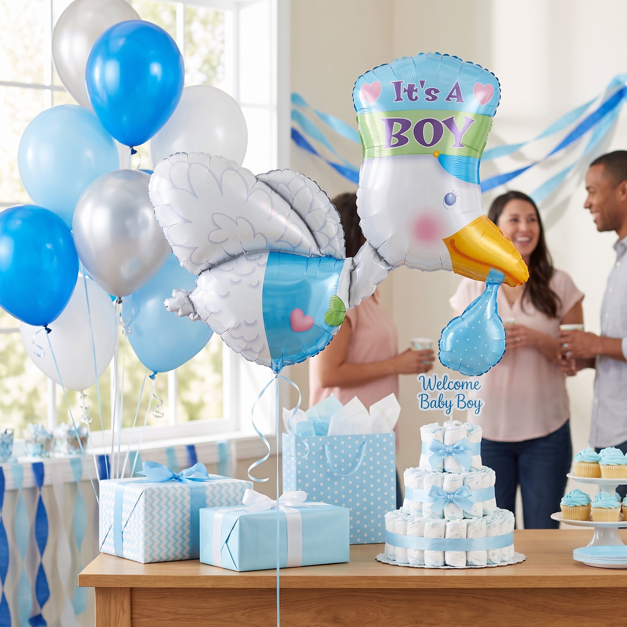 "It's a Boy" Stork Foil Balloon - 26 Inch