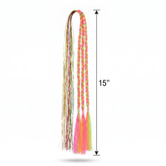 Bright Pink Tinsel Hair Extensions